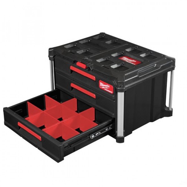 Ящик с 3-мя выдвижными отсеками Milwaukee PACKOUT 4932472130
