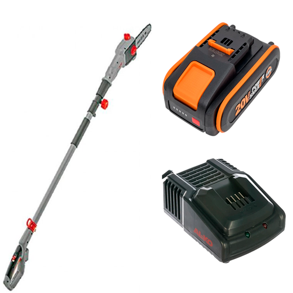 Высоторез AL-KO CSA 2020 EASY FLEX 20B комплект АКБ 2Ач+ЗУ 113538+113560+WA3639