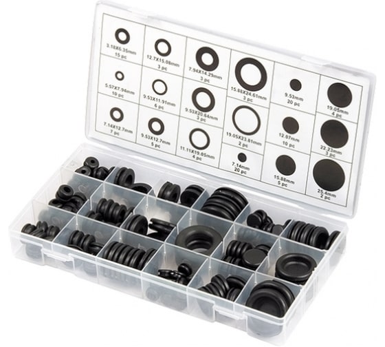 Набор сальников Сибртех d.6,35-25,4мм. 47599