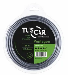Леска для триммера TUSCAR Pentagon Premium 3,0mm*56m 10161430-56-1