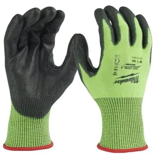 Перчатки защитные Milwaukee Hi-Vis Cut level с уровнем сопротивления порезам 5 размер M/8 4932479932
