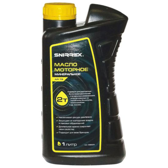 Масло моторное SNIRREX 2-х тактное минеральное API TВ, 1 л 33860 в Казани