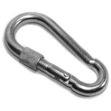 Карабин пожарный с фиксатором DIN5299 оцинк. 12мм. 6068