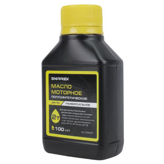 Масло моторное SNIRREX 2-х тактное полусинтетическое универсальное API TC, 100 мл 33865