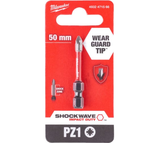 Насадка Milwaukee SHOCKWAVE PZ1 50мм (1шт) 4932471566