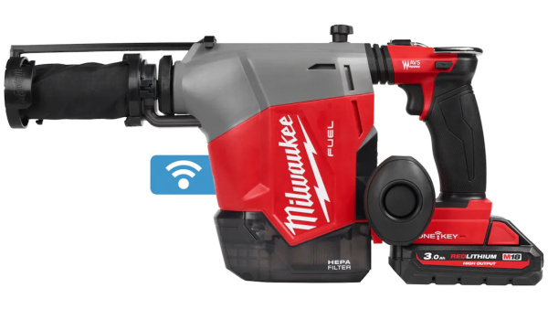 Аккумуляторный перфоратор Milwaukee M18 FHAFOH16-302X с системой пылеудаления  4933493533