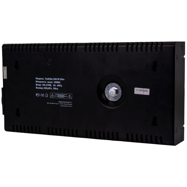 Стабилизатор напряжения Quattro Elementi Stabilia 500W-Slim (500 BA, 140-270 B, 2.3кг) настенный  772-555 в Екатеринбурге