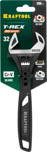 Ключ разводной Kraftool T-REX 0-32мм. 200мм. 27254-20