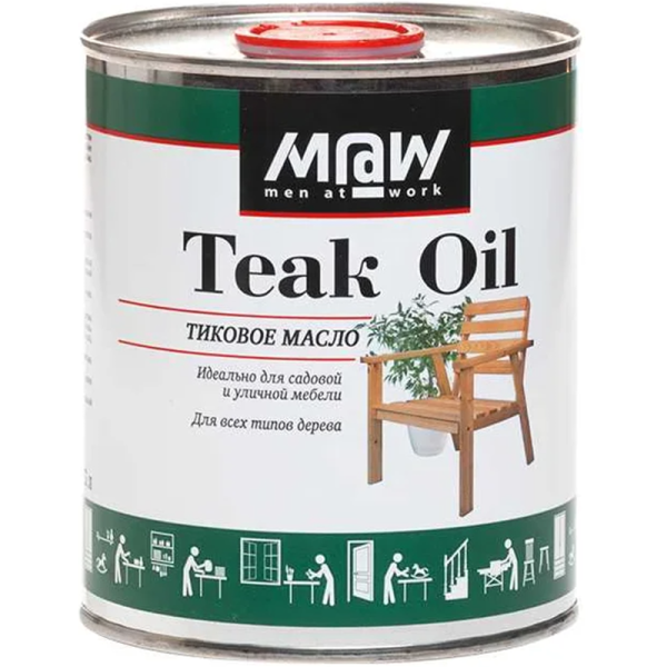 Масло тиковое Men at Work TEAK OIL 0,7л. 80085 в Казани