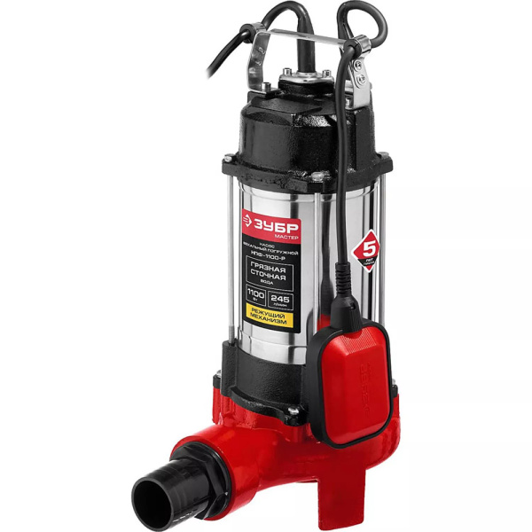 Насос фекальный ЗУБР НПФ-1100-Р с режущим механизмом 1100 Вт в Казани