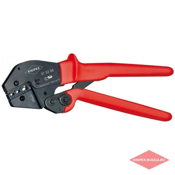 Инструмент для опресовки кабельных наконечников "KNIPEX" (0,5-6,0мм/кв  KN-975206