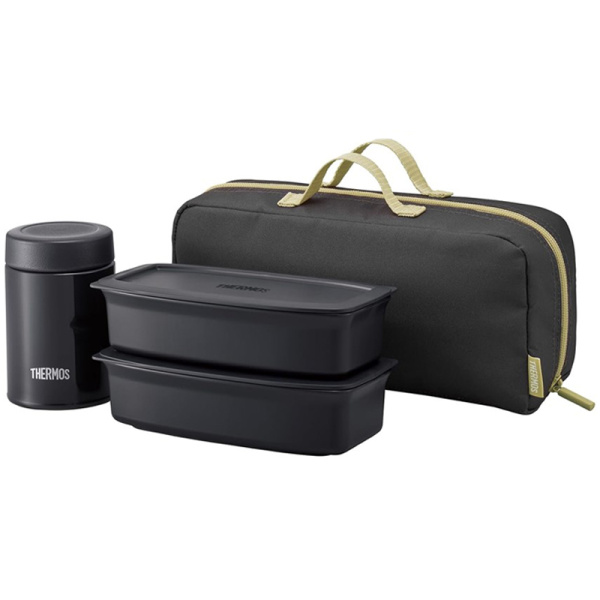 Термос для еды в чехле из нержавеющей стали с ёмкостями THERMOS JEA-1001 SMB 1L 563712