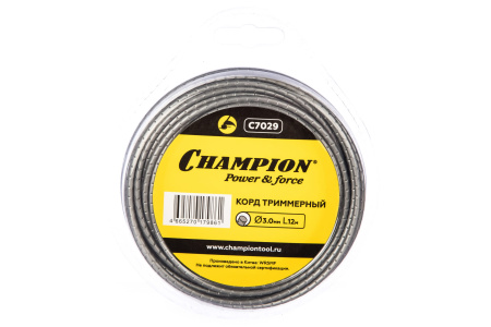 Леска триммерная CHAMPION Round Pro 3,0мм*12м C7029 в Екатеринбурге