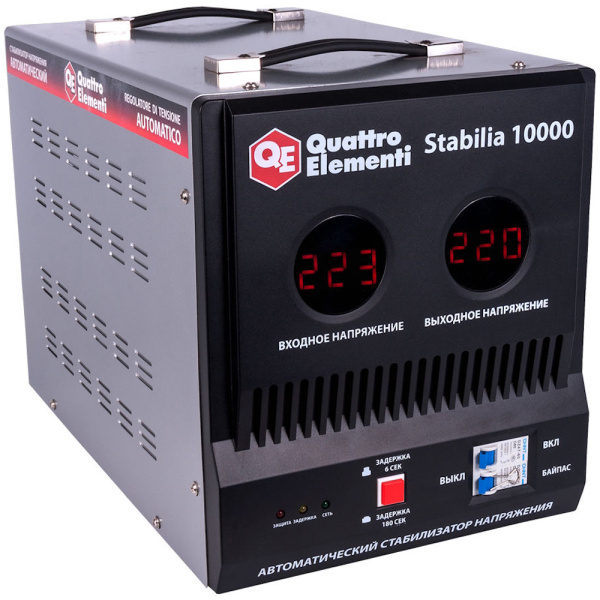 Стабилизатор напряжения Quattro Elementi Stabilia 10000 (10000ВА, 140-270В,байпас, 18,6кг)  772-104 в Екатеринбурге