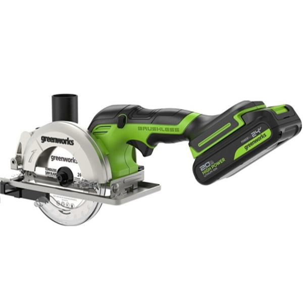 Дисковая аккумуляторная мини пила Greenworks G24MCS в Казани