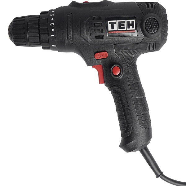 Сетевой двухскорострой шуруповерт TEH TD1004S Двухскоростной шуруповерт, мощность 400 Ватт. Самозажимной в Казани