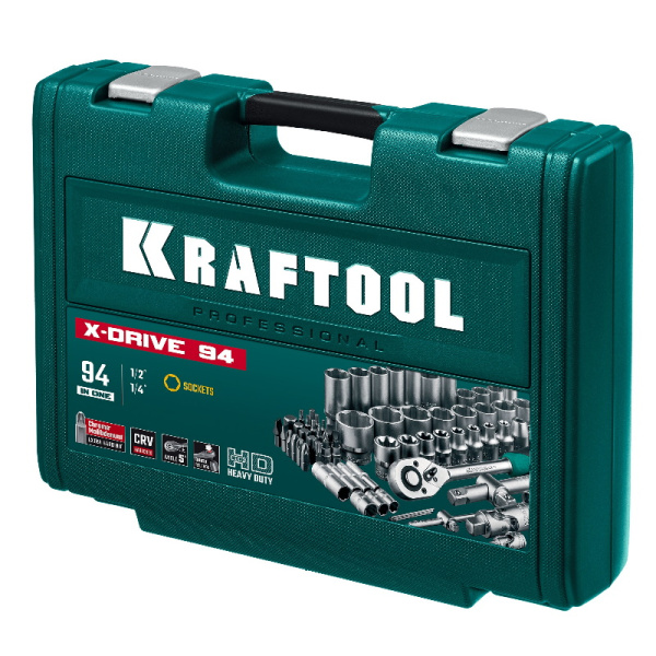 Набор инструмента Kraftool X-Drive 1/2"+1/4", 94пр.  27883-H95_z03 в Казани 