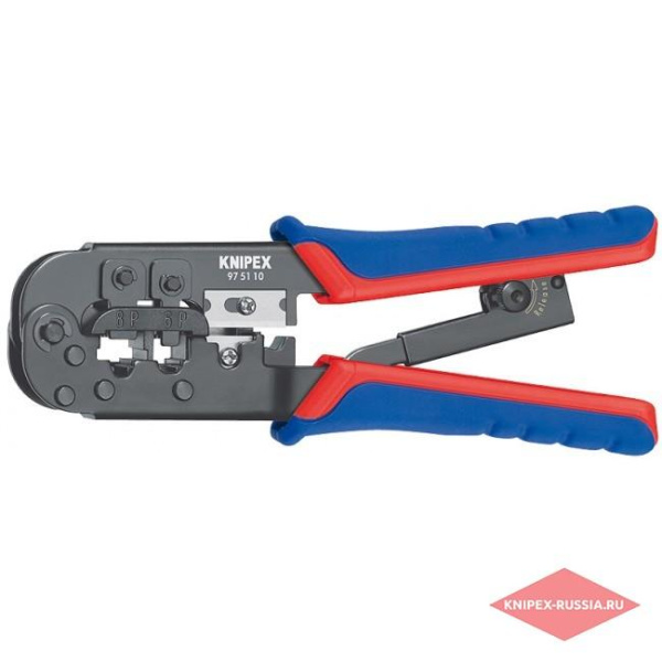 Инструмент для опресовки кабельных наконечников "KNIPEX" (6-ти,8-ми полюсный)  KN-975110 в Екатеринбурге 