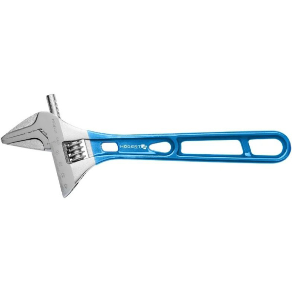 Разводной облегченный ключ HOEGERT с длинной рукояткой 256мм HT1P564 в Казани 