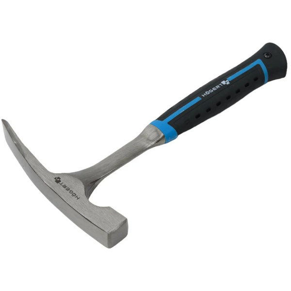 Молоток каменщика HOEGERT монолитный, 600 г, с рукояткой из стекловолокна HT3B033 в Казани 