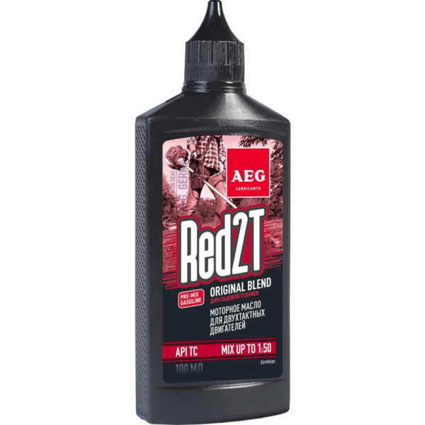 Масло двухтактное AEG RED 2T Motor Oil API TC 2Т мин. 100мл  33199