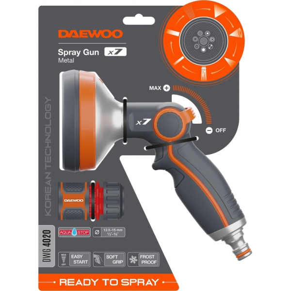 Пистолет-распылитель металлический DAEWOO Spray Gun x7 DWG 4020 в Казани