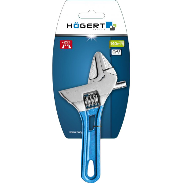 Разводной облегченный ключ HOEGERT с короткой рукояткой 140мм  HT1P562 в Казани 