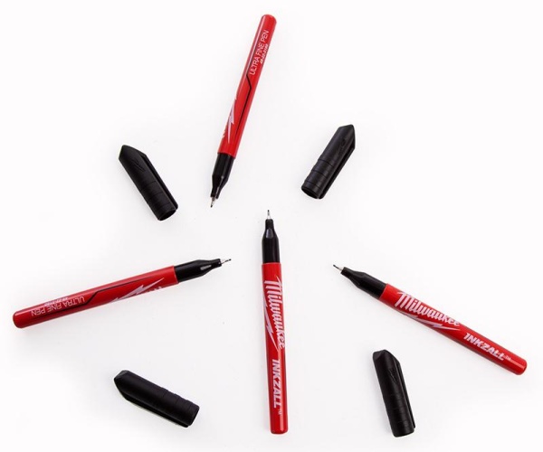 Ручки Milwaukee INKZALL Fine Tip Черная (4шт)