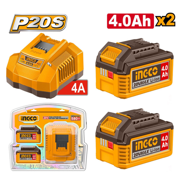 Набор аккумуляторов и зарядки INGCO Li-ion 4.0 Ач  FBCPK2013 в Казани