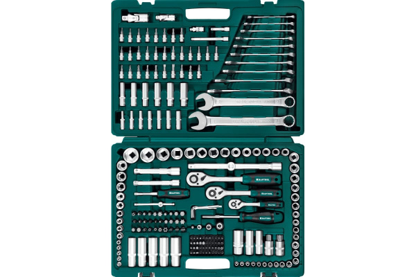 Набор инструмента Kraftool 1/2",3/8",1/4", 216пр.  27888-H216 в Казани 