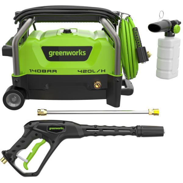 Мойка высокого давления электрическая Greenworks PW3140 1900Вт 140 бар PW3140A1  в Екатеринбурге