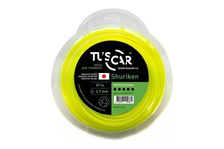 Леска для триммера TUSCAR Shuriken,2,7mm*57m 101101527-57-1 в Казани