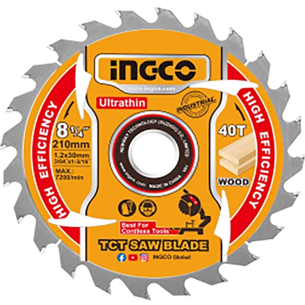 Диск пильный INGCO TCT 210 мм  TSB2103