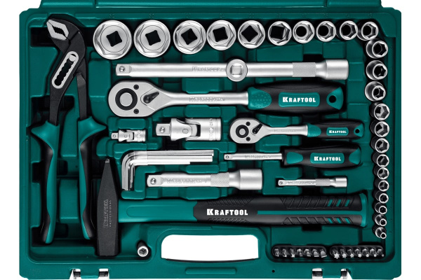 Набор инструмента Kraftool 1/2",3/8",1/4", 76пр.  27889-H76 в Казани 
