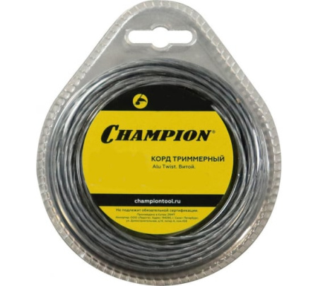 Леска триммерная CHAMPION Alu Twist 2.0мм*130м (витой) C7061 в Екатеринбурге