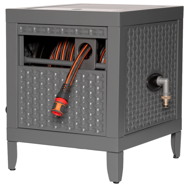 Металлическая катушка со шлангом  DAEWOO 30м и набором для полива DecoBOX  DWR 6130 в Екатеринбурге