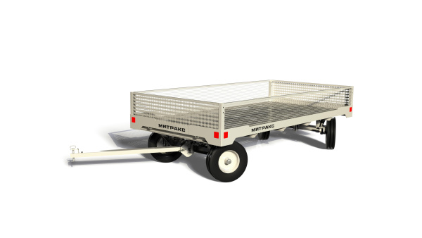 Двухосная телега + МИТРАКС 2500 х 1250 мм. + съемное дышло 900 мм, борт 300мм в Казани