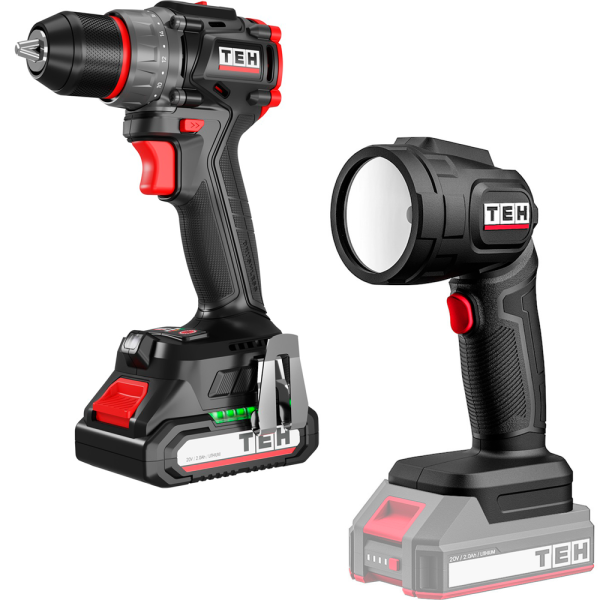 Аккумуляторная дрель TEH TDBL420-2B 20V+фонарь LL1810 PROMOTDBL420-2B 20V+фонарь LL1810 в Казани
