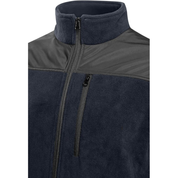 Толстовка флисовая HOEGERT EZRA с OXFORD темно-синяя XL (54) HT5K907-XL в Екатеринбурге
