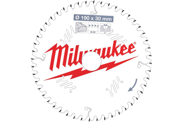 Пильный диск Milwaukee по дереву 190х30х2,1 Z48 4932471380
