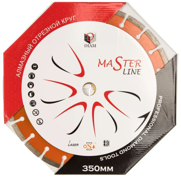 Круг алмазный сегментный DIAM УНИВЕРСАЛ MASTER LINE 350x3.0x10x32/25.4  000495