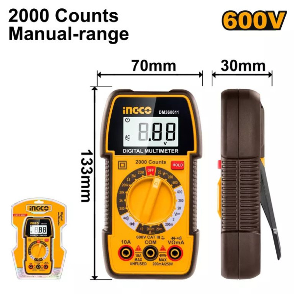 Мультиметр цифровой INGCO DM360011 в Екатеринбурге