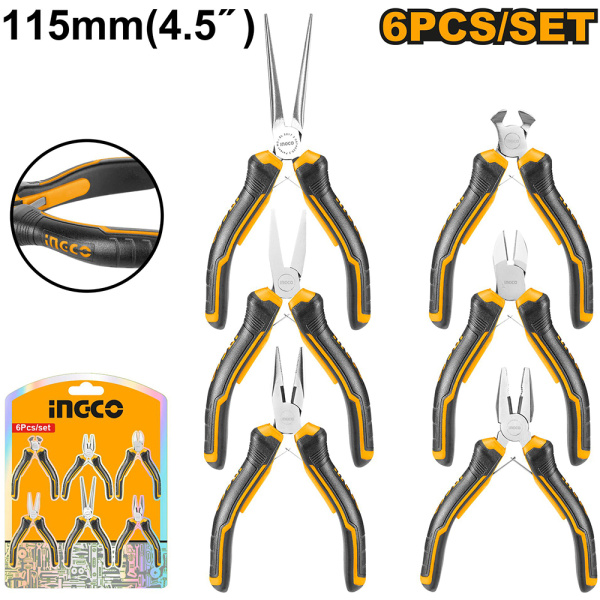 Набор плоскогубцев мини INGCO HMPS06115