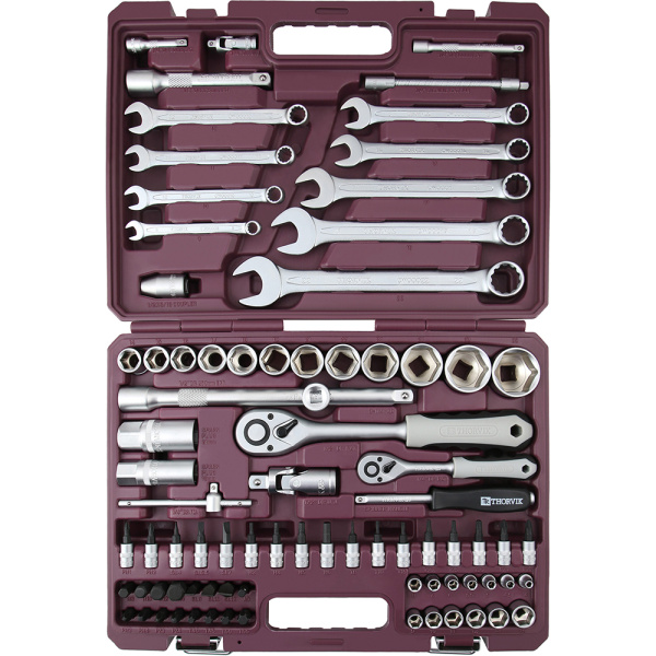 Набор инструмента THORVIK 1/4", 1/2"DR, 82пр. 054007 в Казани 