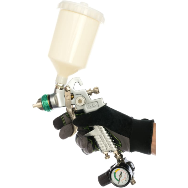 Краскопульт с верхним бачком JONNESWAY с дедуктором JA-HVLP-1080G 047107 в Казани