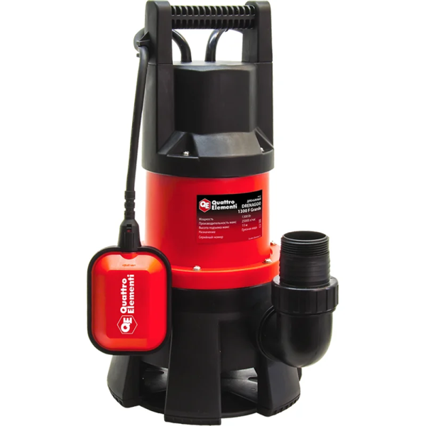 Погружной дренажный насос Quattro Elementi Drenaggio 1300F Inox 241-819 в Екатеринбурге
