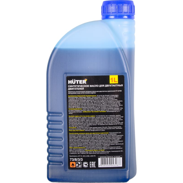 Масло Huter 2Т ULTRA синтетическое для двухтактных двигателей, для техники 1л. 73/8/3/3 в Казани
