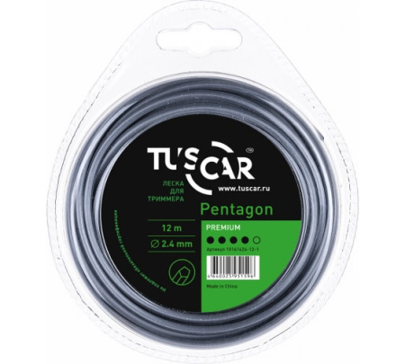 Леска для триммера TUSCAR Pentagon, Premium, 2.4mm*12m 10161424-12-1 в Екатеринбурге