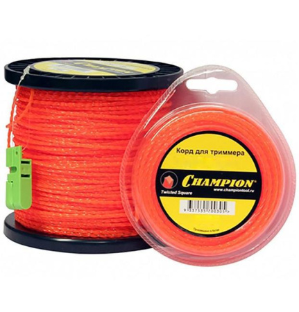 Леска тримерная "CHAMPION"  Twisted Square 3.0мм*164м (витой квадрат) C7015 в Екатеринбурге