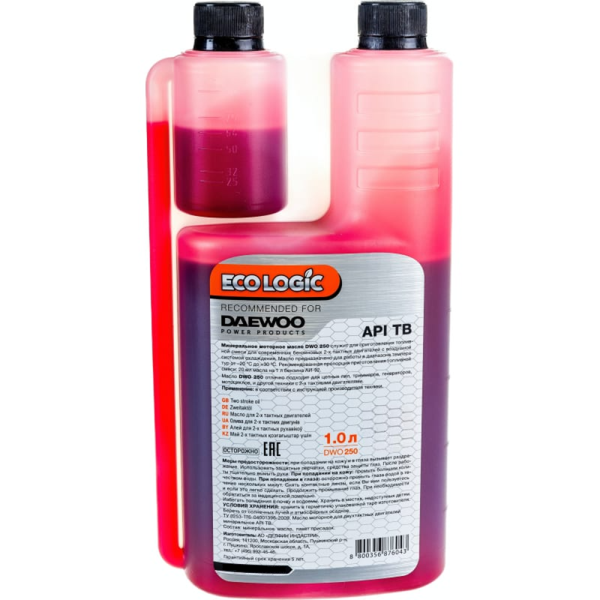 Масло ECOLOGIC для 2-х тактных двигателей DWO 250 в Казани